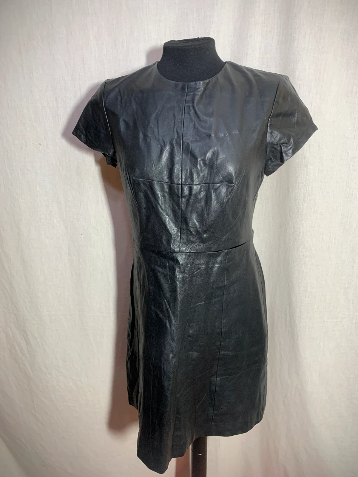 Vestido Efecto Cuero Negro | Black Faux Leather Dress | Sfera – Sfera – taille L / 40 / 12 3