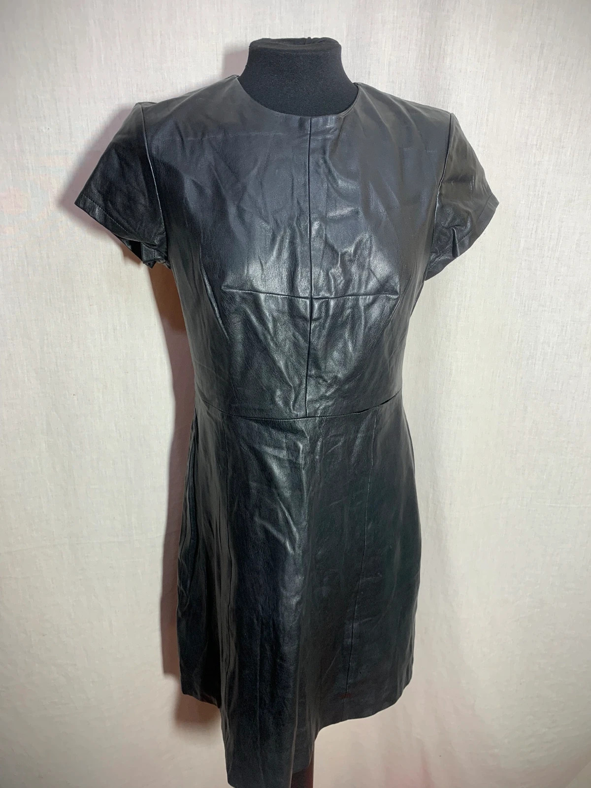 Vestido Efecto Cuero Negro | Black Faux Leather Dress | Sfera – Sfera – taille L / 40 / 12 4