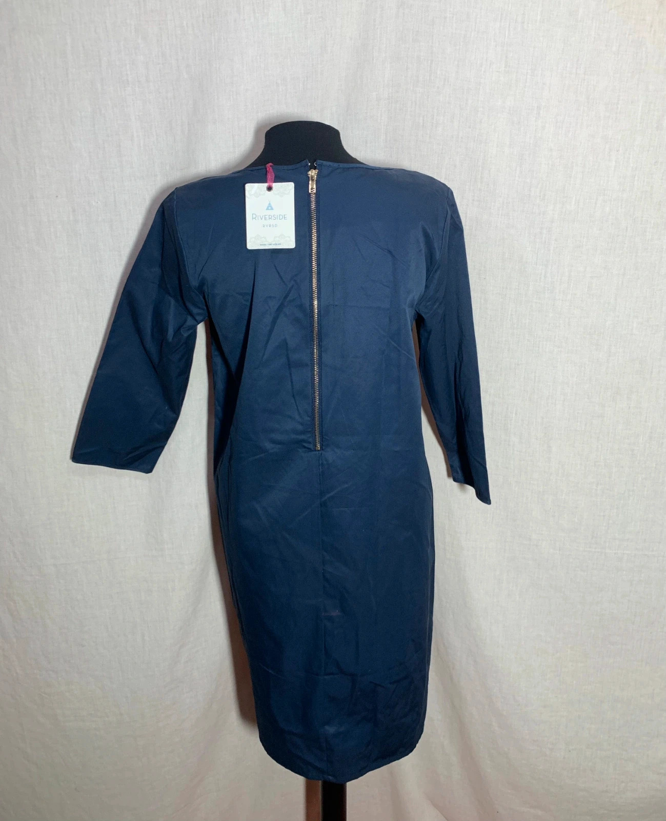 Vestido Azul Marino con Cremallera | Navy Blue Zip Dress | Riverside – Riverside – taille L / 40 / 12 2