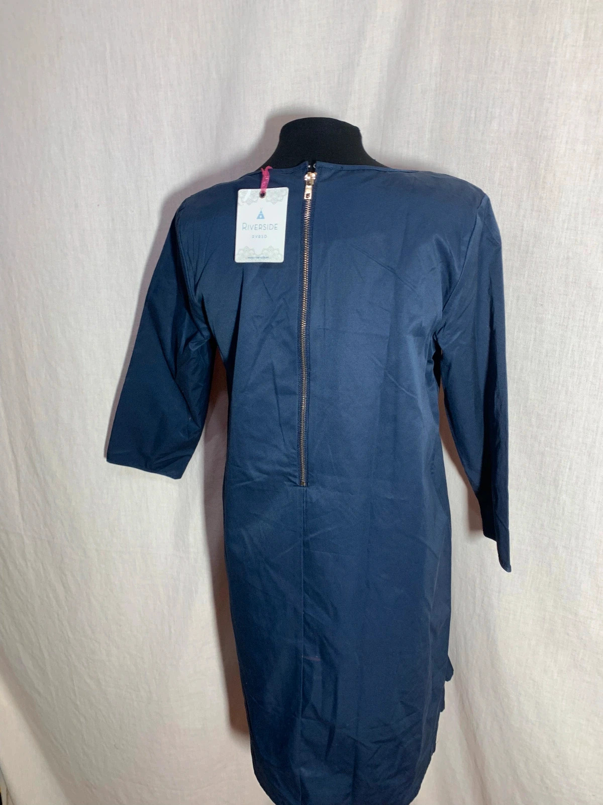 Vestido Azul Marino con Cremallera | Navy Blue Zip Dress | Riverside – Riverside – taille L / 40 / 12 4