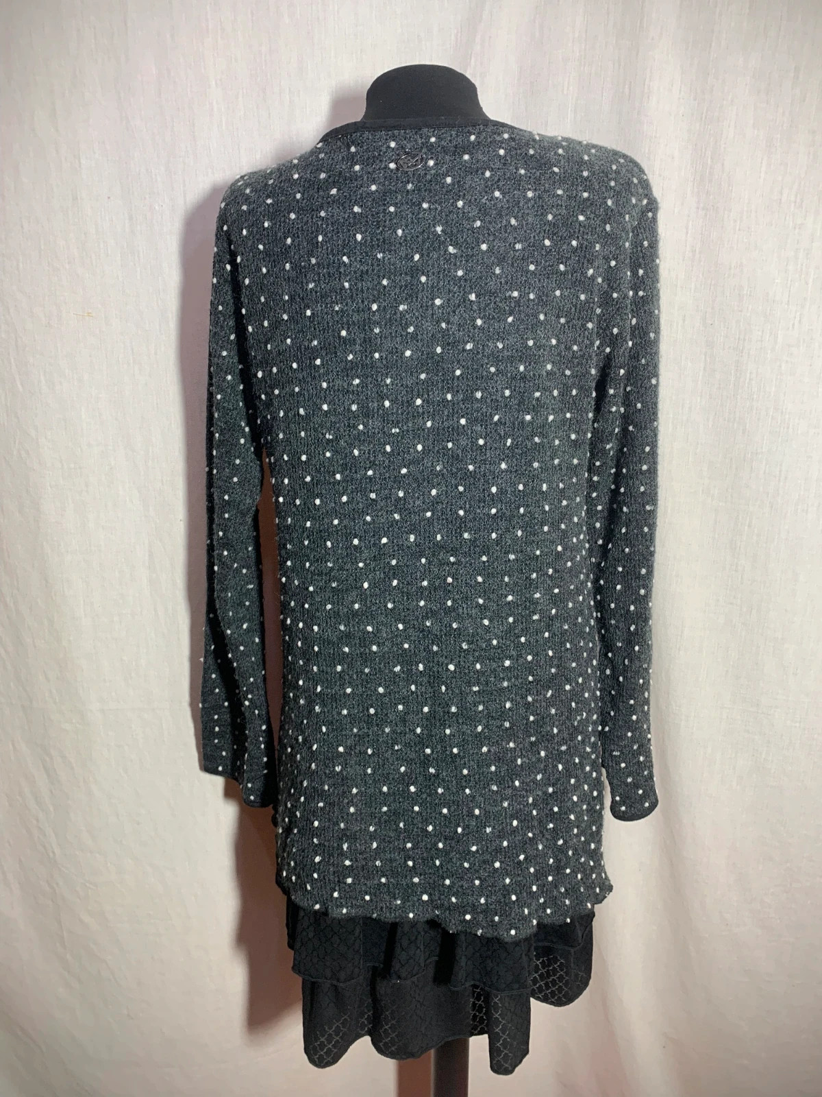 Vestido de Punto Gris con Lunares | Grey Polka Dot Knit Dress | Akino Laude – AKINO LAUDE – taille XL / 42 / 14 4