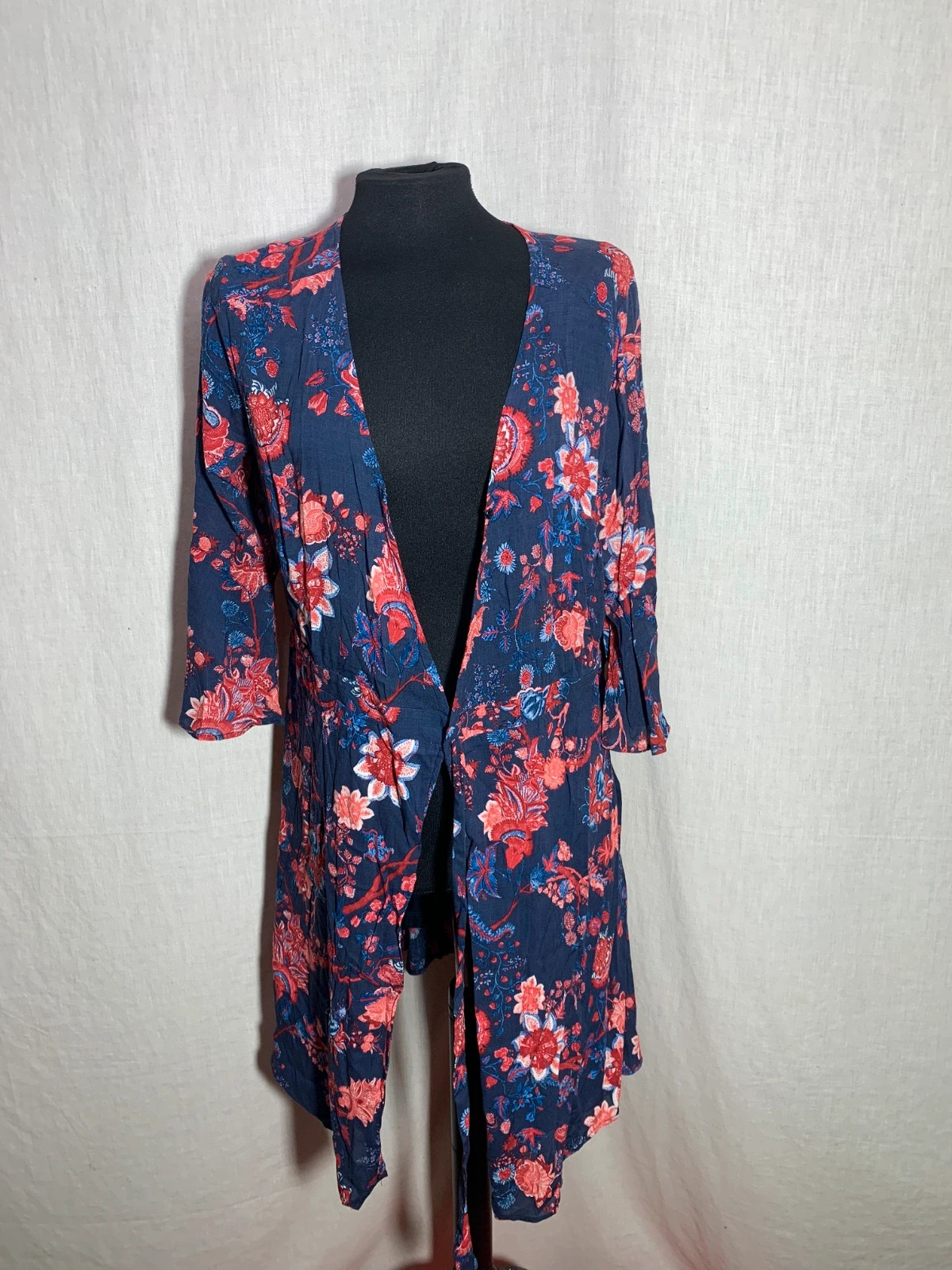 Kimono Largo Estampado Floral | Floral Print Long Kimono | Springfield – Springfield – taille L / 40 / 12 3