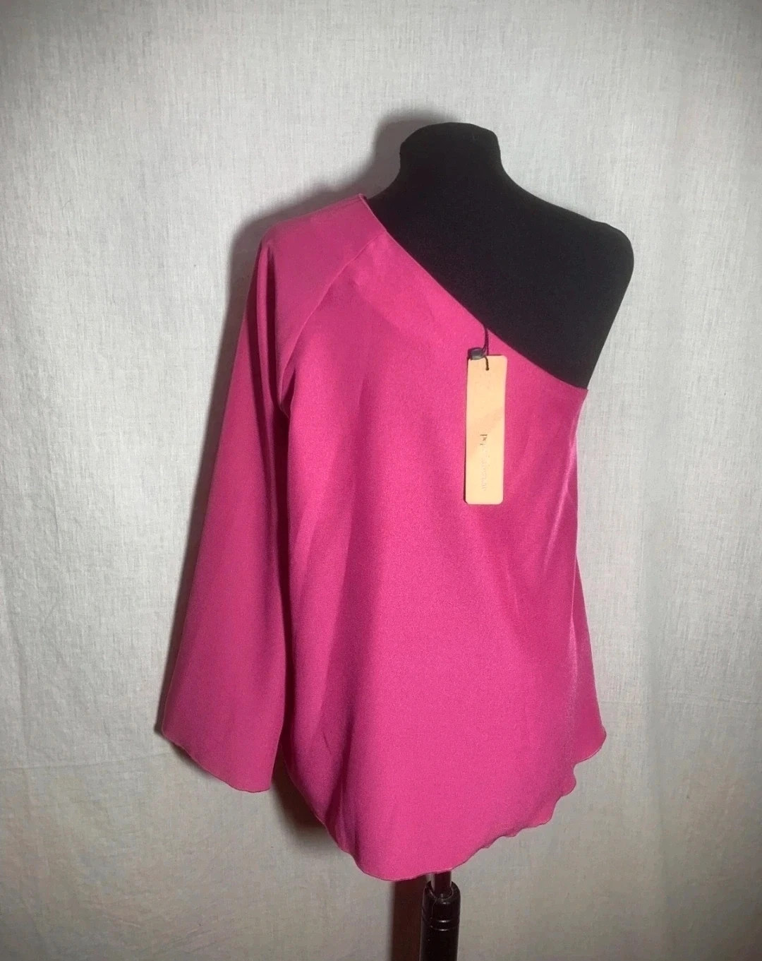 Blusa Asimétrica Rosa con Manga Larga | Pink One Shoulder Long Sleeve Blouse | Pepa Habernau – taille S / 36 / 8 4