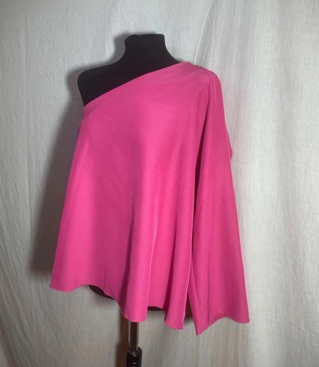 Blusa Asimétrica Rosa con Manga Larga | Pink One Shoulder Long Sleeve Blouse | Pepa Habernau – taille S / 36 / 8 3