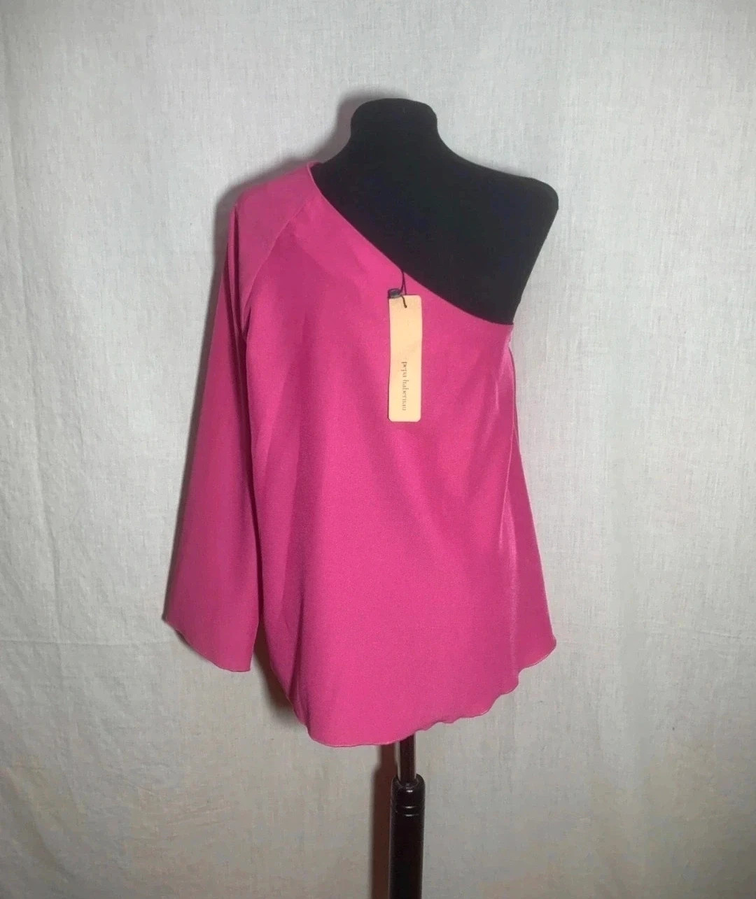 Blusa Asimétrica Rosa con Manga Larga | Pink One Shoulder Long Sleeve Blouse | Pepa Habernau – taille S / 36 / 8 5