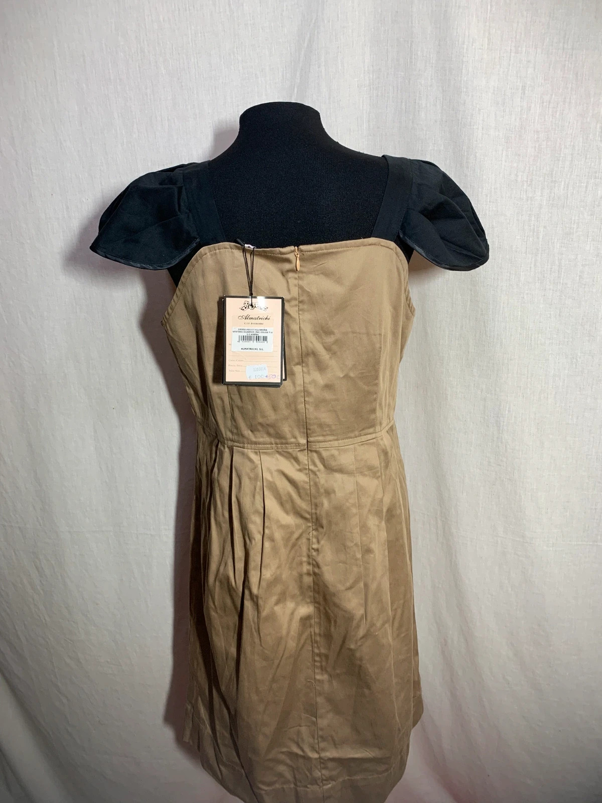 Vestido Recto Beige y Negro | Beige and Black Straight Dress | Almatrichi – Almatrichi – taille XL / 42 / 14 2