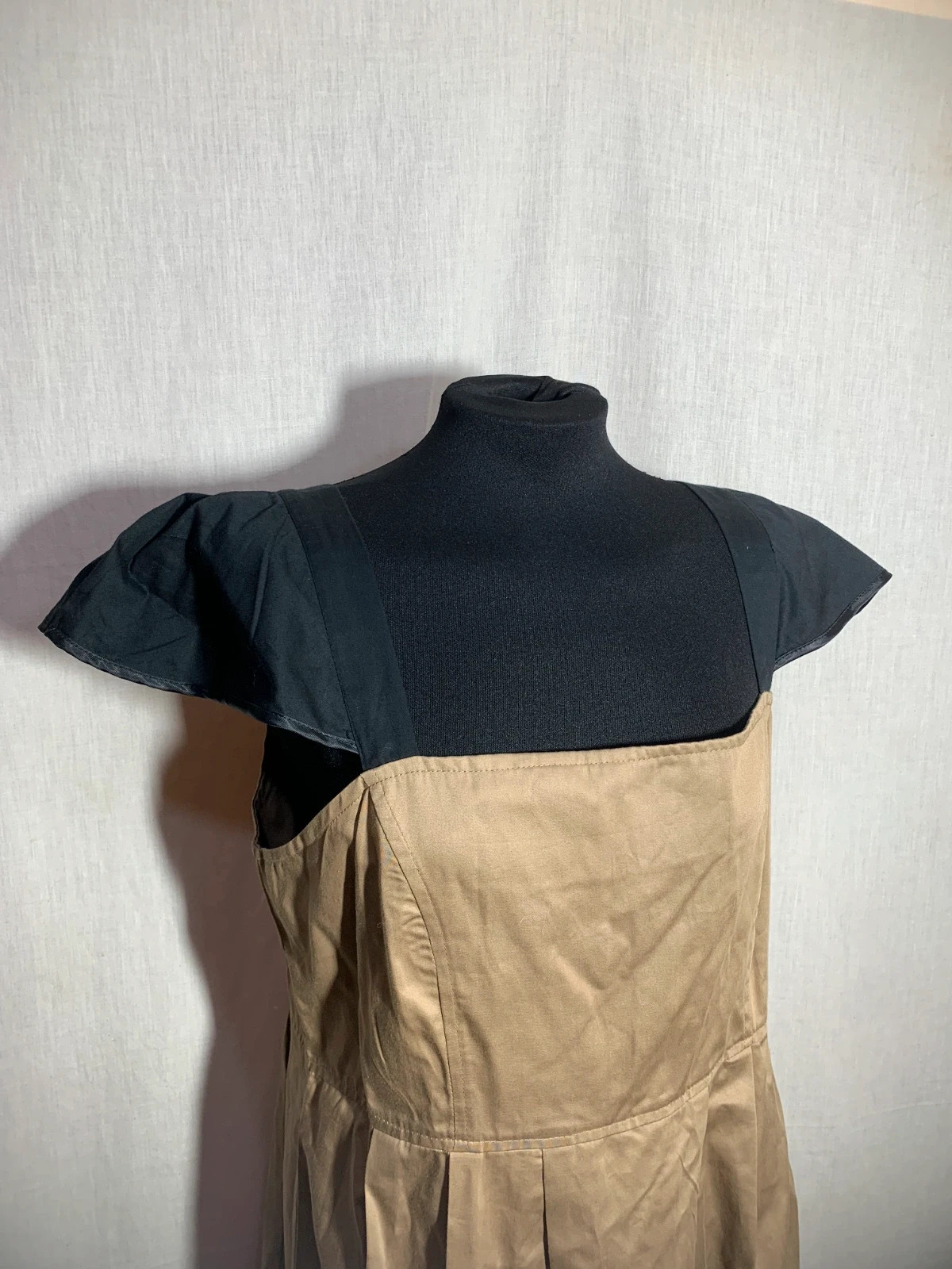 Vestido Recto Beige y Negro | Beige and Black Straight Dress | Almatrichi – Almatrichi – taille XL / 42 / 14 4