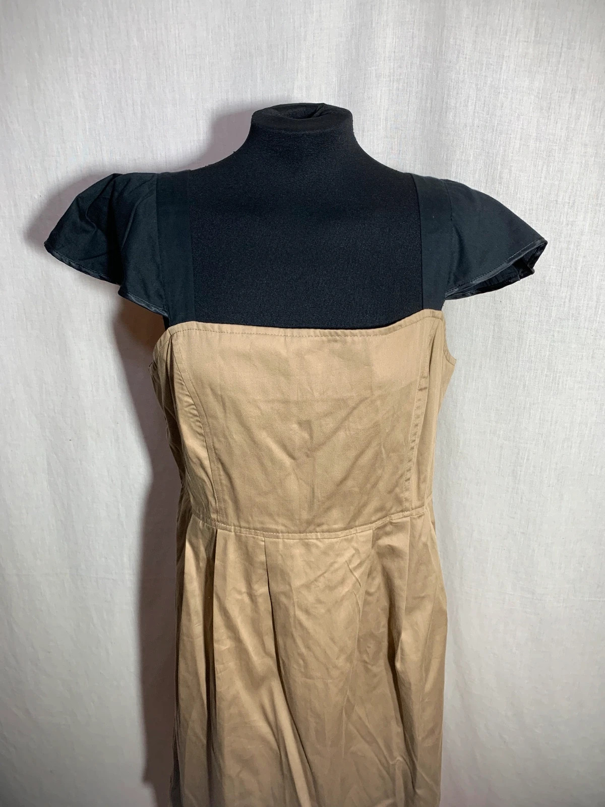 Vestido Recto Beige y Negro | Beige and Black Straight Dress | Almatrichi – Almatrichi – taille XL / 42 / 14 5