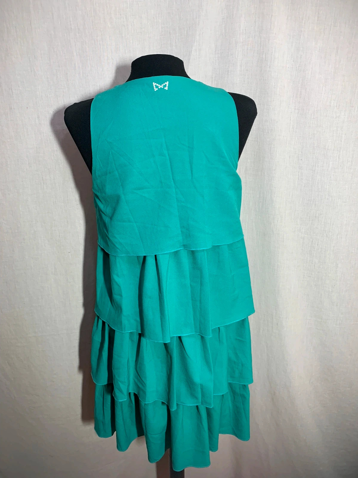 Vestido Verde Turquesa Sin Mangas con Volantes | Turquoise Ruffled Dress | Akino Laude – AKINO LAUDE – taille L / 40 / 12 3