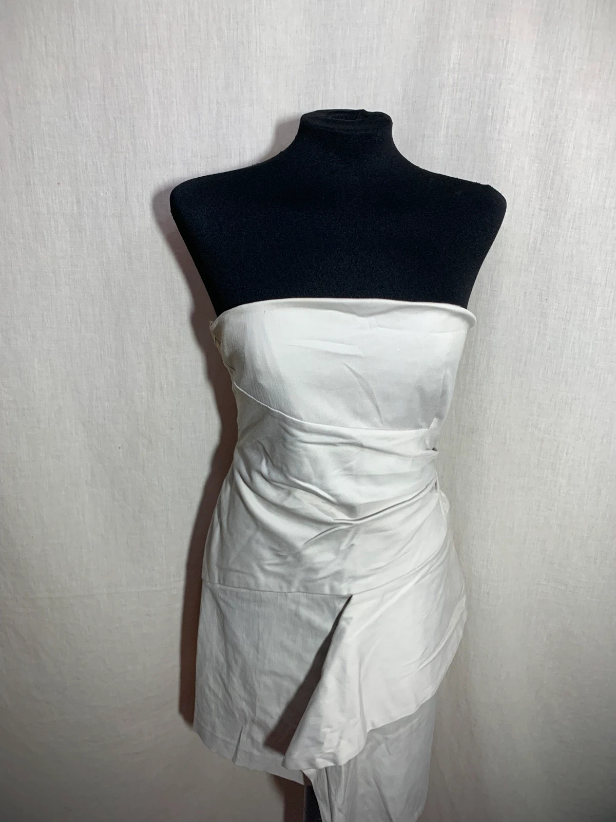 Vestido Blanco Palabra de Honor con Falda Asimétrica | White Strapless Dress | Sfera – Sfera – taille L / 40 / 12 2