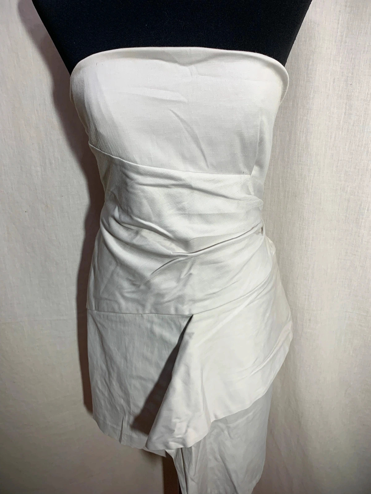 Vestido Blanco Palabra de Honor con Falda Asimétrica | White Strapless Dress | Sfera – Sfera – taille L / 40 / 12 4