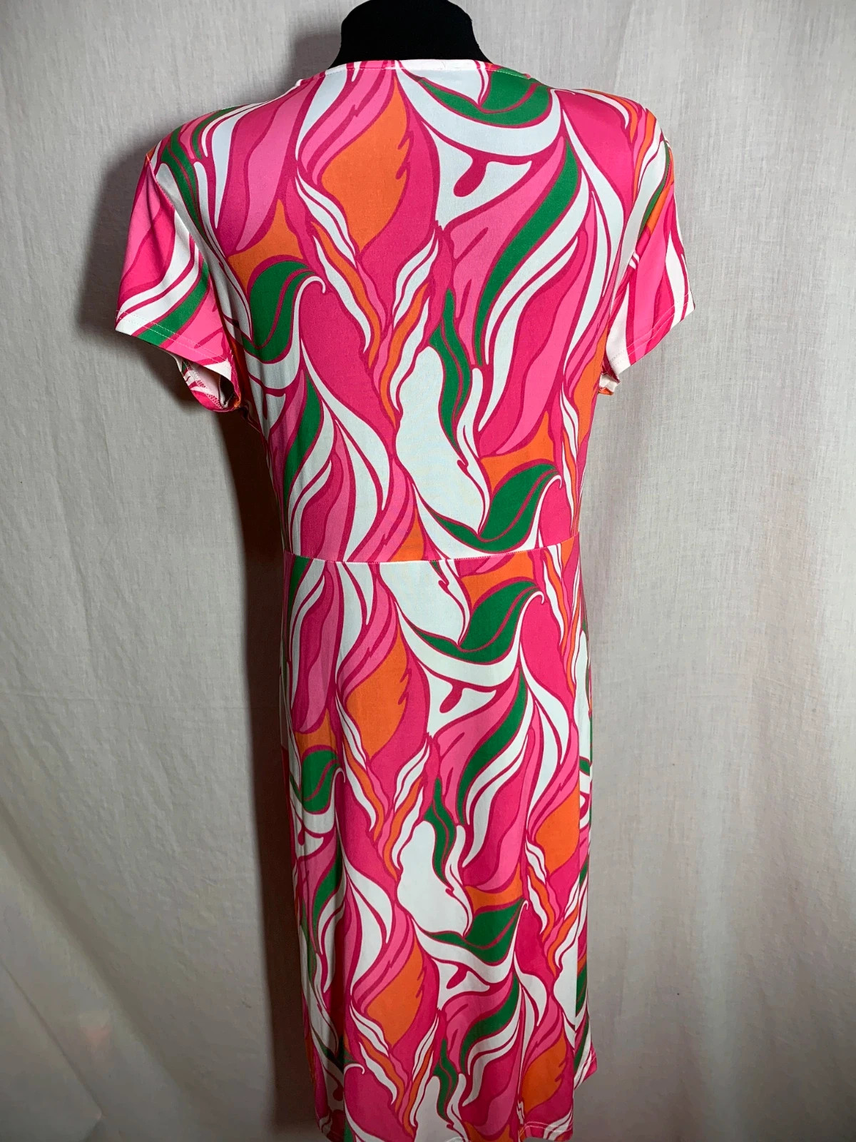 Vestido Estampado Multicolor con Escote Cruzado y Manga Corta | Multicolor Printed Dress | FRK – FRK – taille 5XL / 50 / 22 2