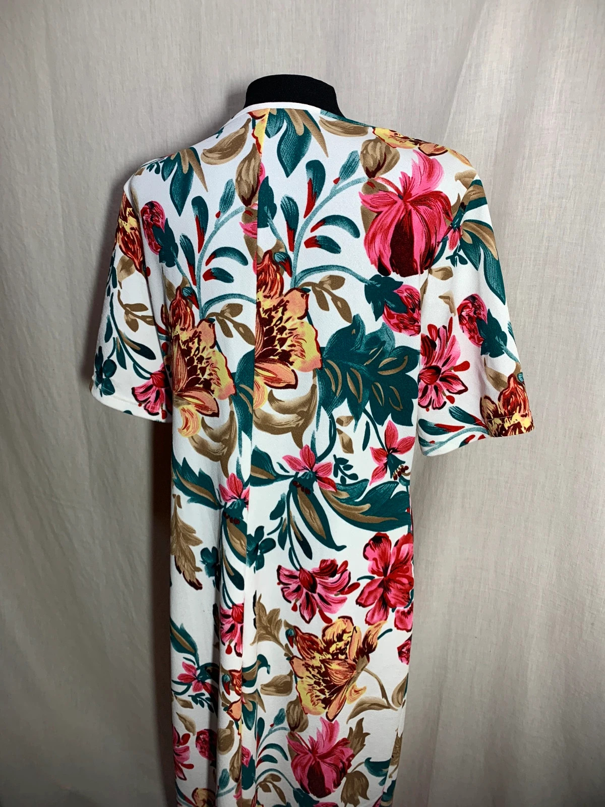 Vestido Largo Floral Cruzado con Manga Corta | Floral Wrap Maxi Dress | Shein – Shein – taille XXL / 44 / 16 4