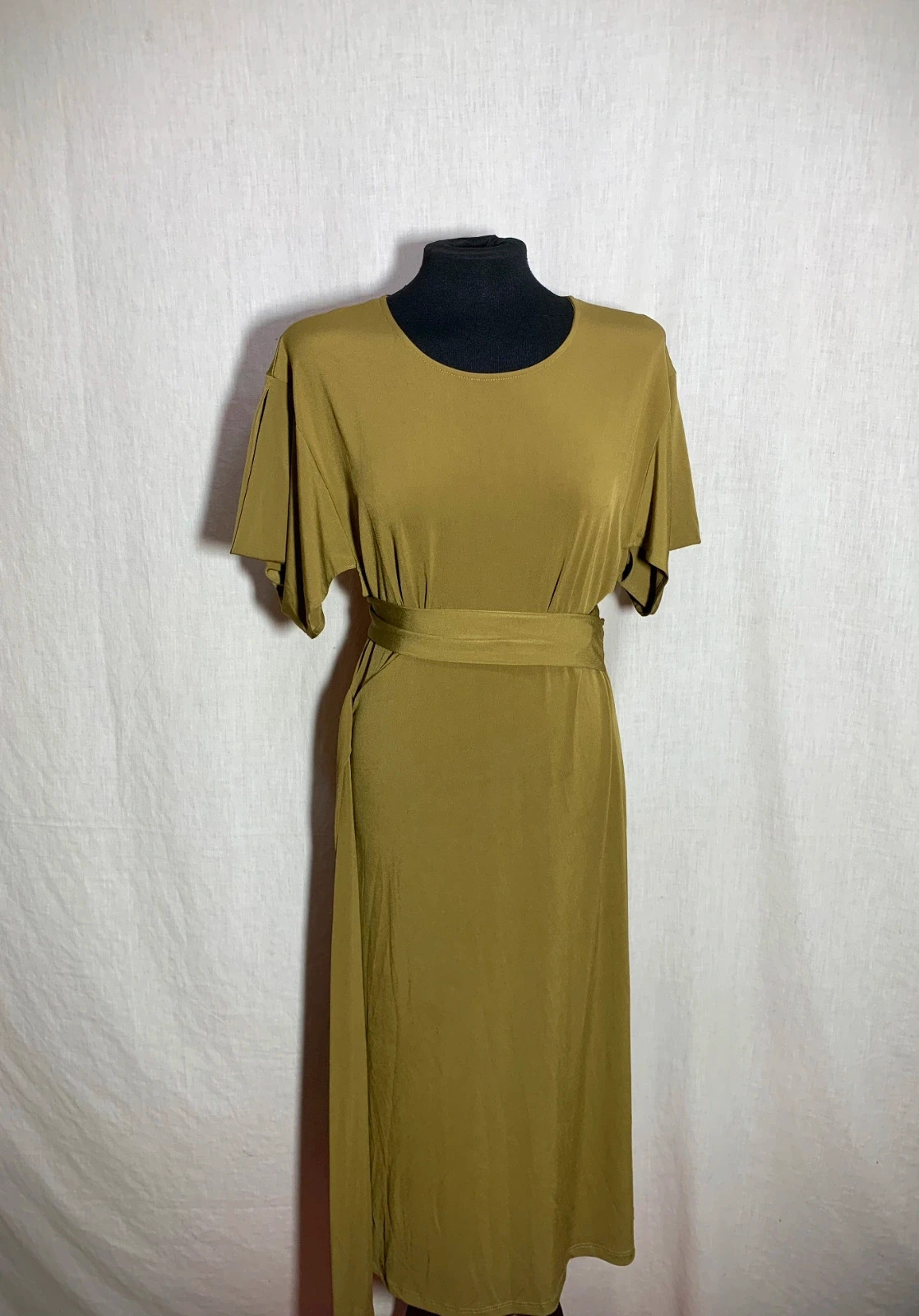 Vestido Verde Oliva Espalda Abierta con Lazada | Olive Open Back Dress | Sfera – Sfera – taille L / 40 / 12 5
