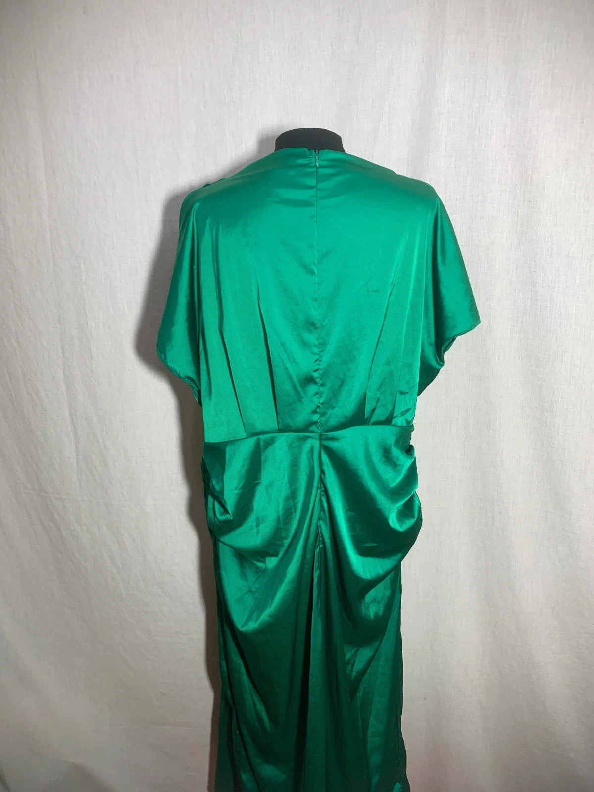 Vestido Largo Verde con Cintura Elástica y Manga Corta | Green Long Dress | Shein – Shein Curve – taille XXXL / 46 / 18 5