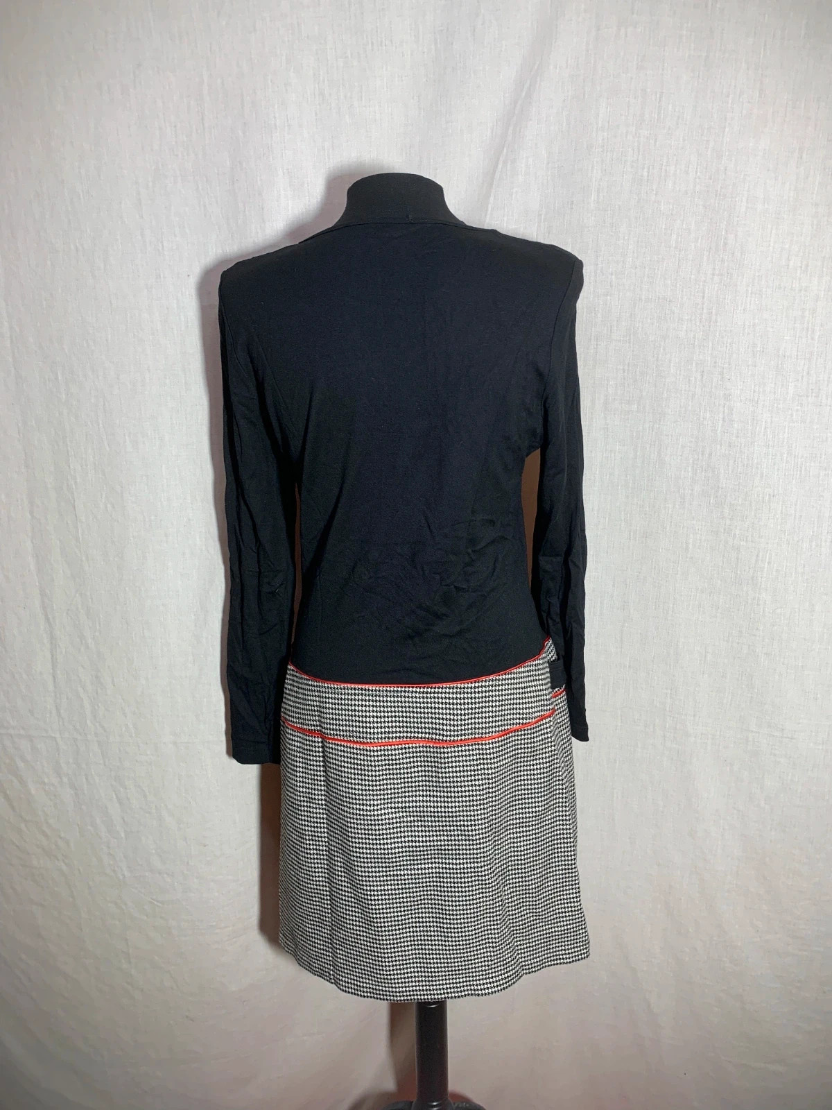 Vestido Negro con Falda Estampada | Black Dress with Patterned Skirt | Paul Brial – Paul Brial – taille L / 40 / 12 2