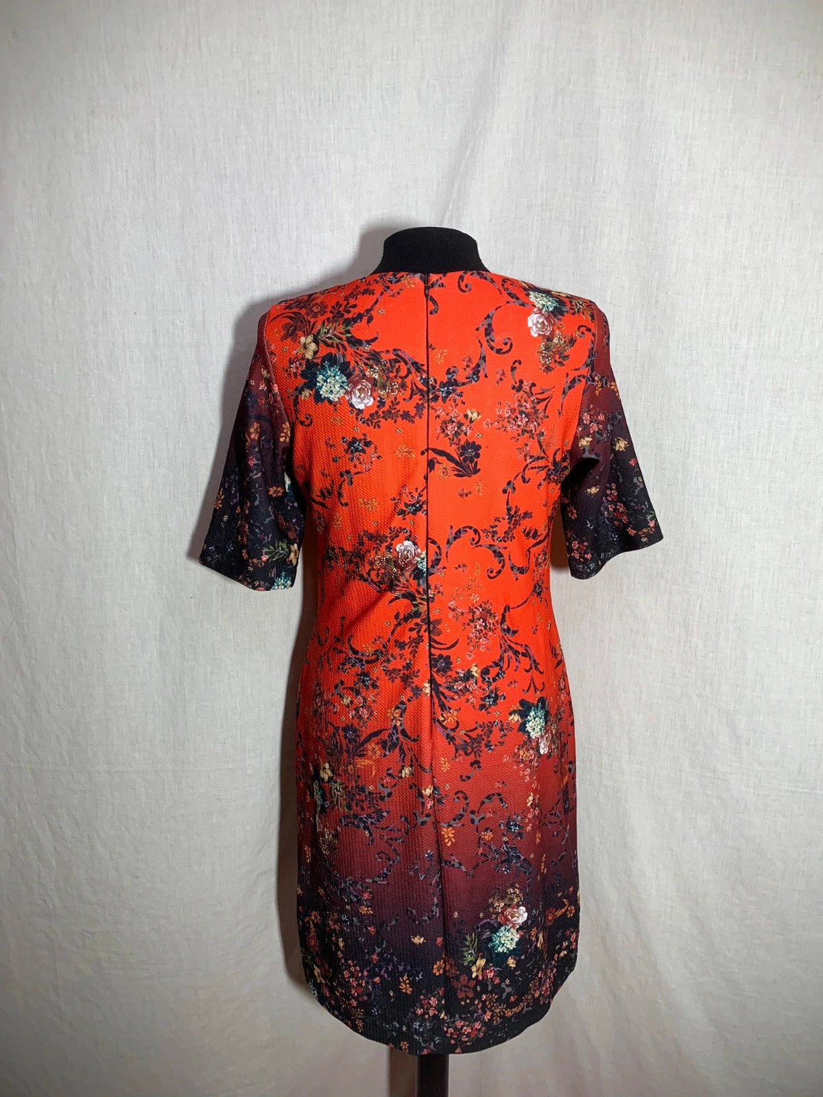 Vestido Naranja Estampado Floral de Manga Corta | Orange Floral Print Dress | Paul Brial – Paul Brial – taille M / 38 / 10 2