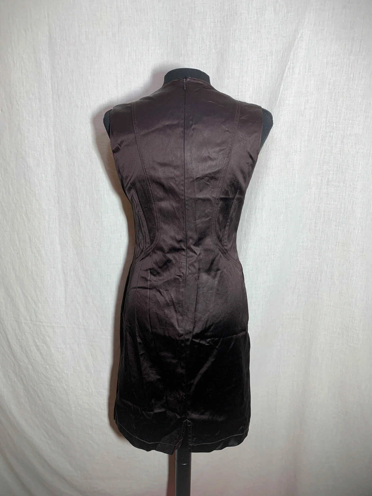 Vestido Marrón Sin Mangas con Cremalleras | Brown Sleeveless Dress | Paul Brial – Paul Brial – taille M / 38 / 10 2