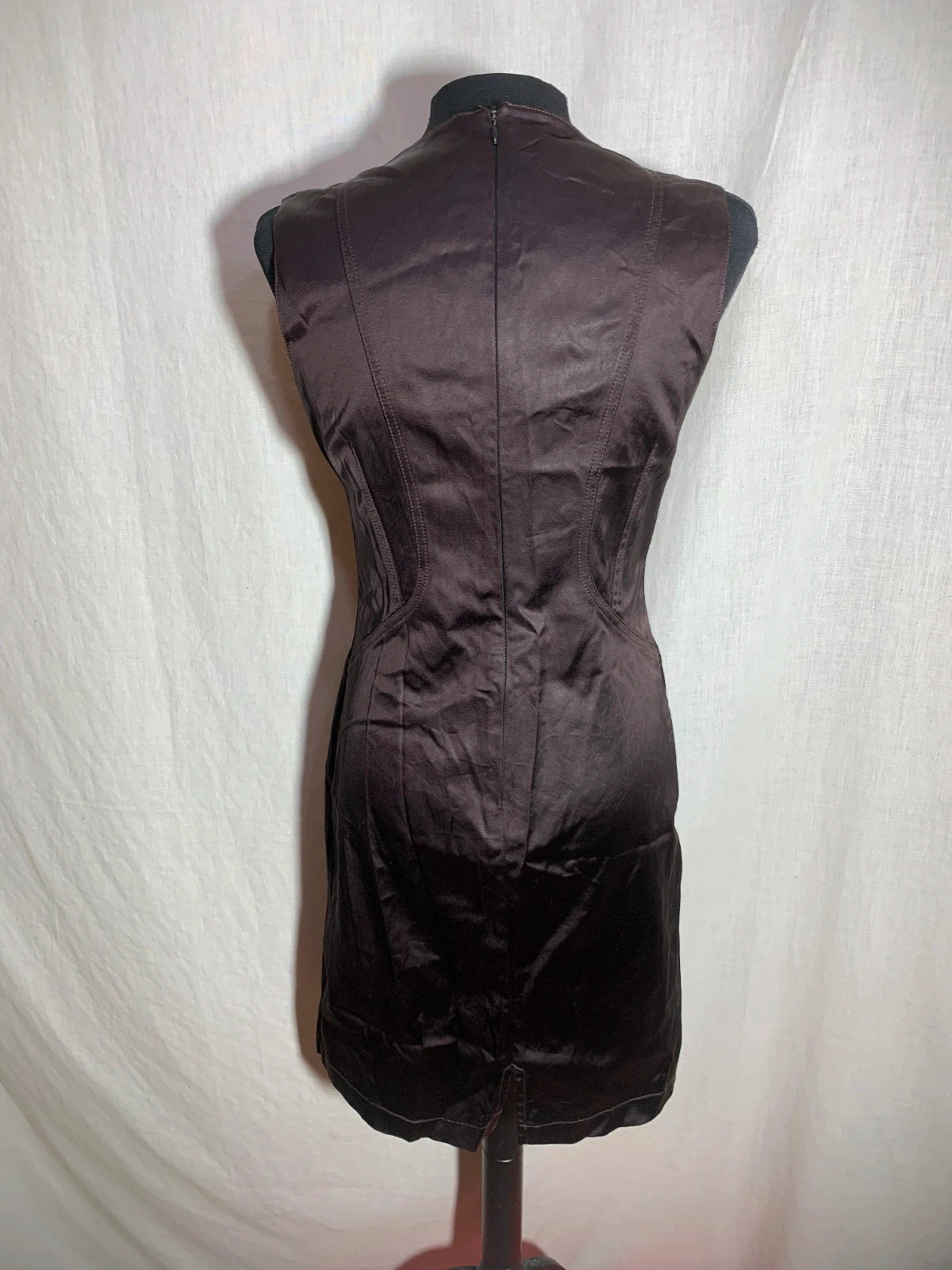 Vestido Marrón Sin Mangas con Cremalleras | Brown Sleeveless Dress | Paul Brial – Paul Brial – taille M / 38 / 10 3
