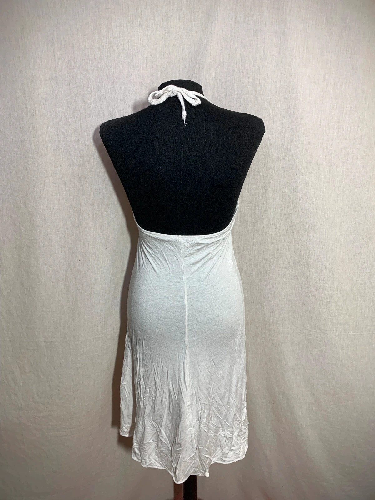Vestido Blanco Corto Halter con Cuerpo de Punto | White Halter Knit Top Dress – taille M / 38 / 10 2