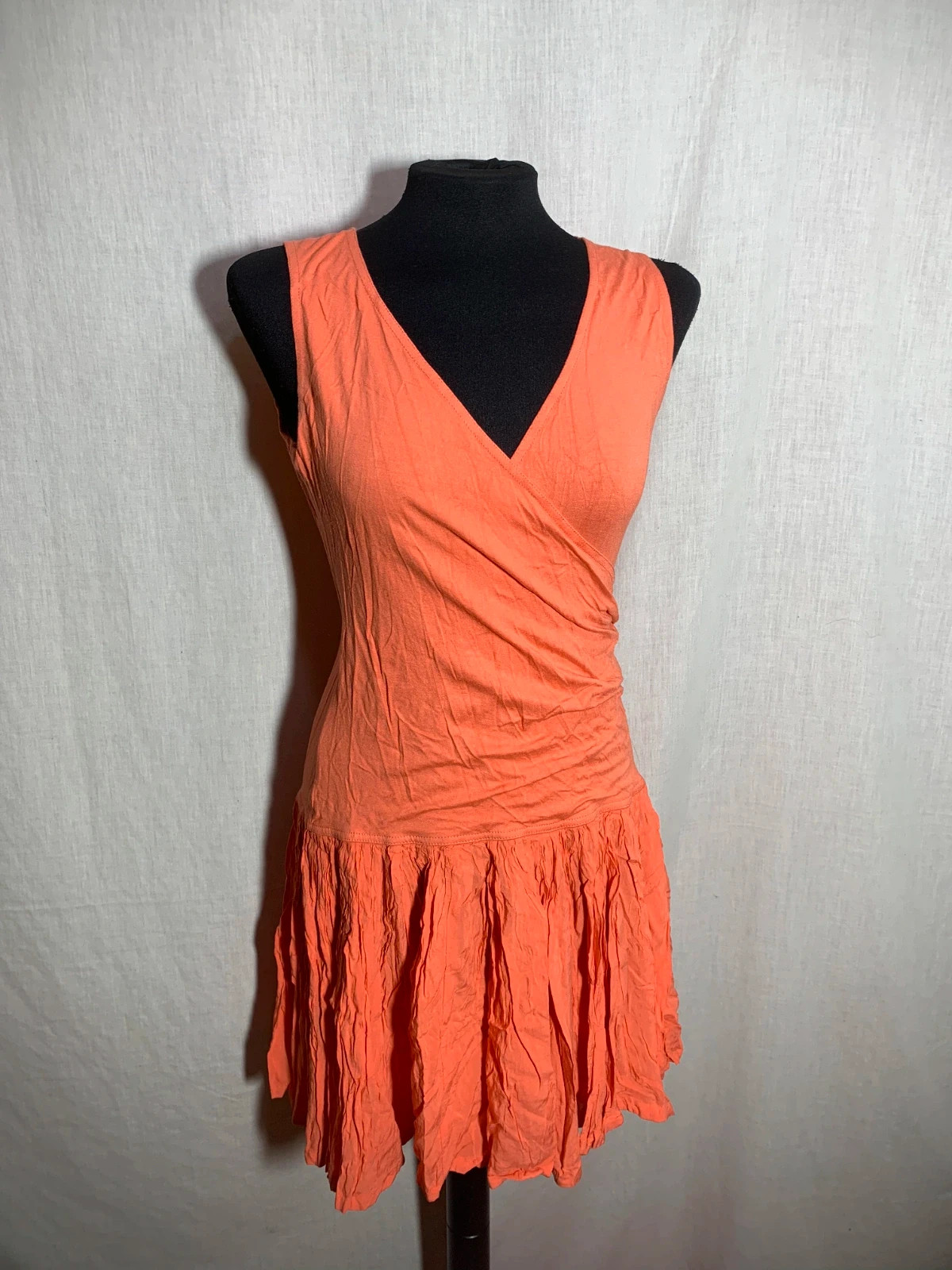 Vestido Corto Naranja Cruzado con Volante | Orange Wrap Mini Dress | Paul Brial – Paul Brial – taille M / 38 / 10 4