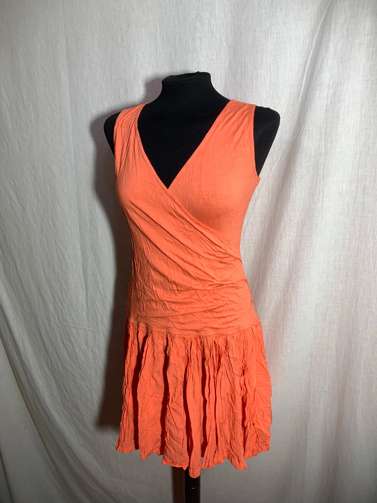 Vestido Corto Naranja Cruzado con Volante | Orange Wrap Mini Dress | Paul Brial – Paul Brial – taille M / 38 / 10 5