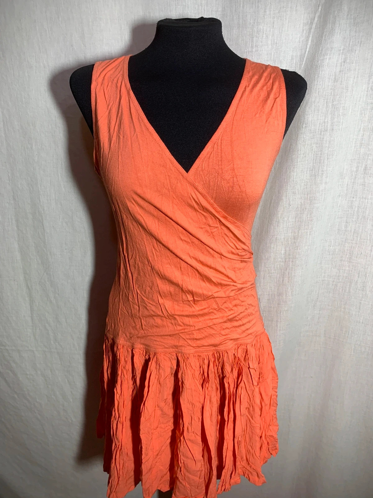 Vestido Corto Naranja Cruzado con Volante | Orange Wrap Mini Dress | Paul Brial – Paul Brial – taille M / 38 / 10 3