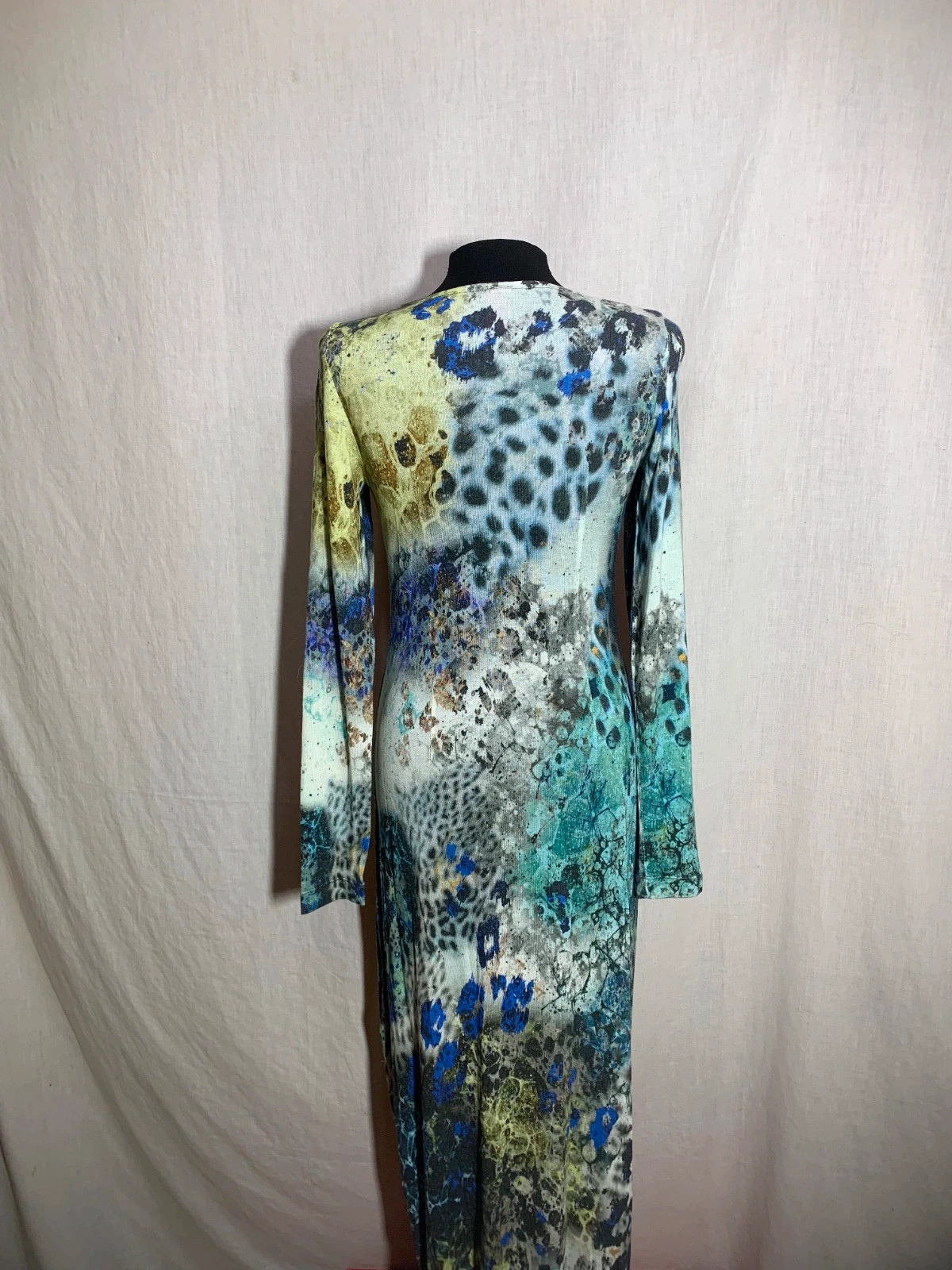 Vestido Largo Estampado Multicolor Manga Larga | Long Multicolor Printed Dress | Pilar Vidal – taille M / 38 / 10 2