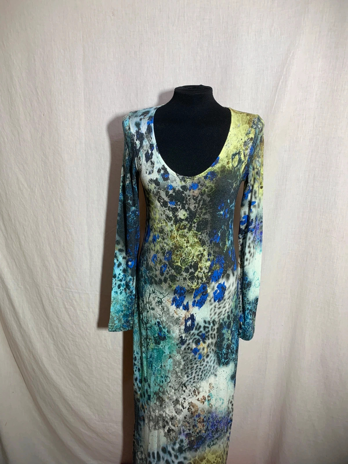 Vestido Largo Estampado Multicolor Manga Larga | Long Multicolor Printed Dress | Pilar Vidal – taille M / 38 / 10 3