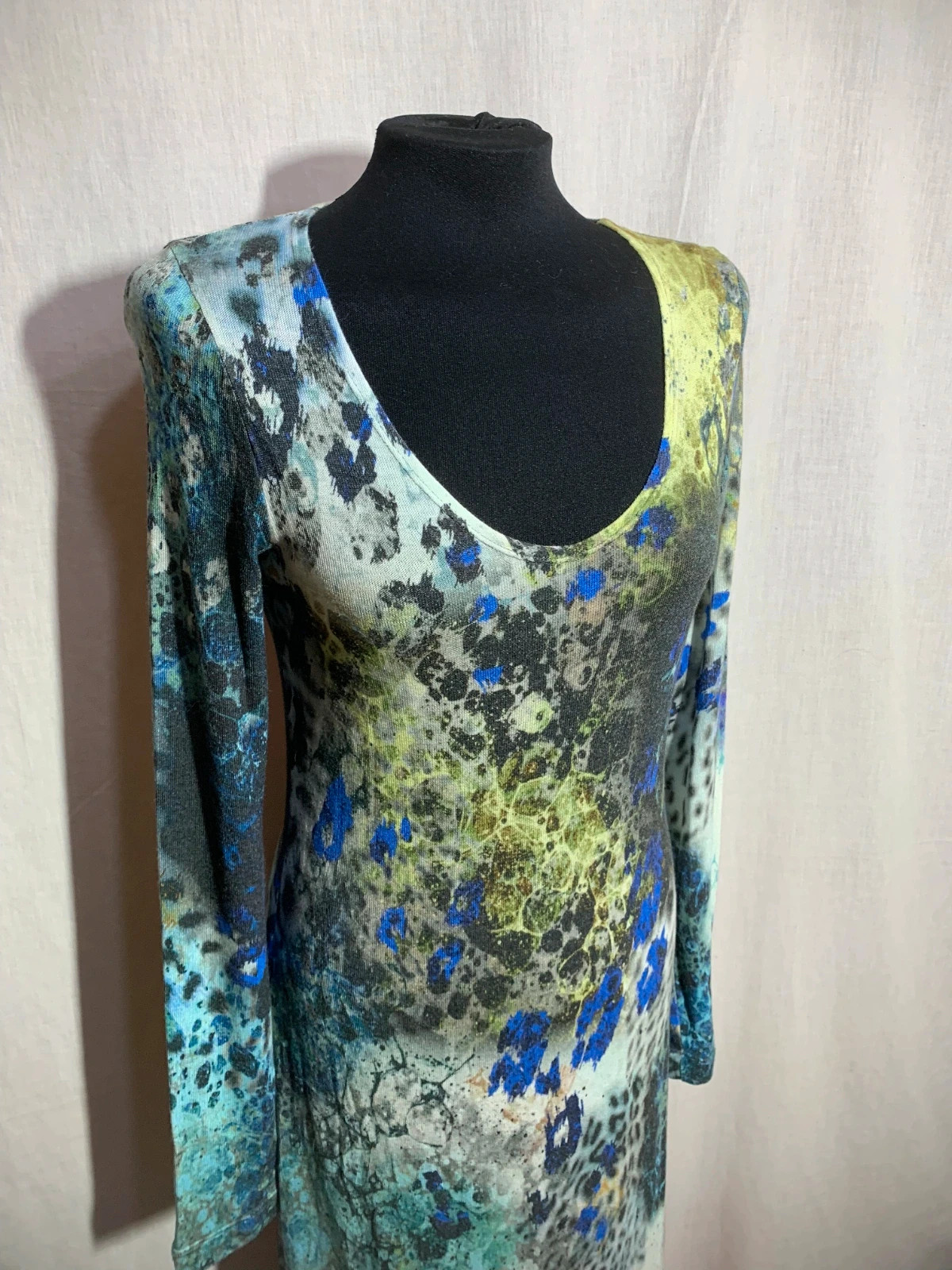 Vestido Largo Estampado Multicolor Manga Larga | Long Multicolor Printed Dress | Pilar Vidal – taille M / 38 / 10 4