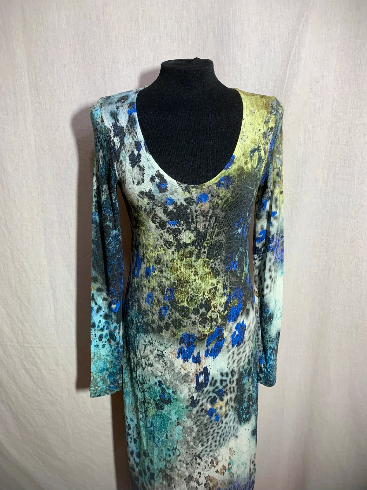 Vestido Largo Estampado Multicolor Manga Larga | Long Multicolor Printed Dress | Pilar Vidal – taille M / 38 / 10 5