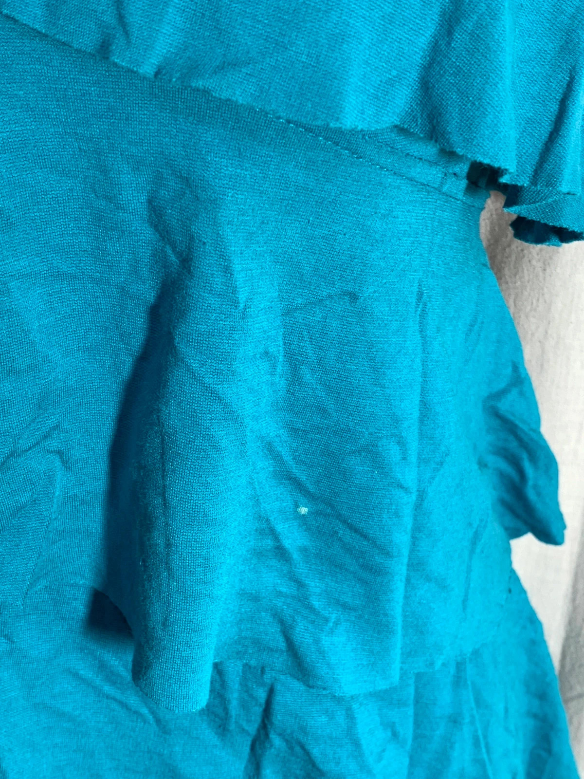 Vestido Asimétrico Turquesa con Volantes | Turquoise One-Shoulder Ruffled Dress | Tantra – Tantra – taille M / 38 / 10 5