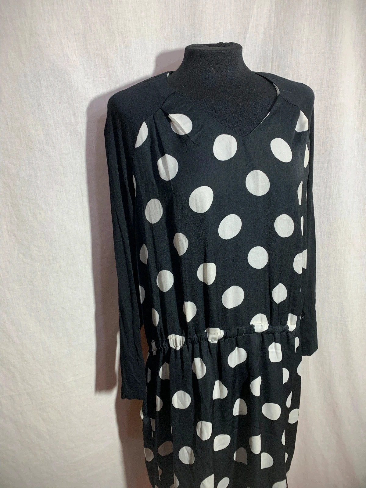 Vestido Negro de Lunares Manga Larga | Black Polka Dot Long Sleeve Dress | Paul Brial – Paul Brial – taille L / 40 / 12 4