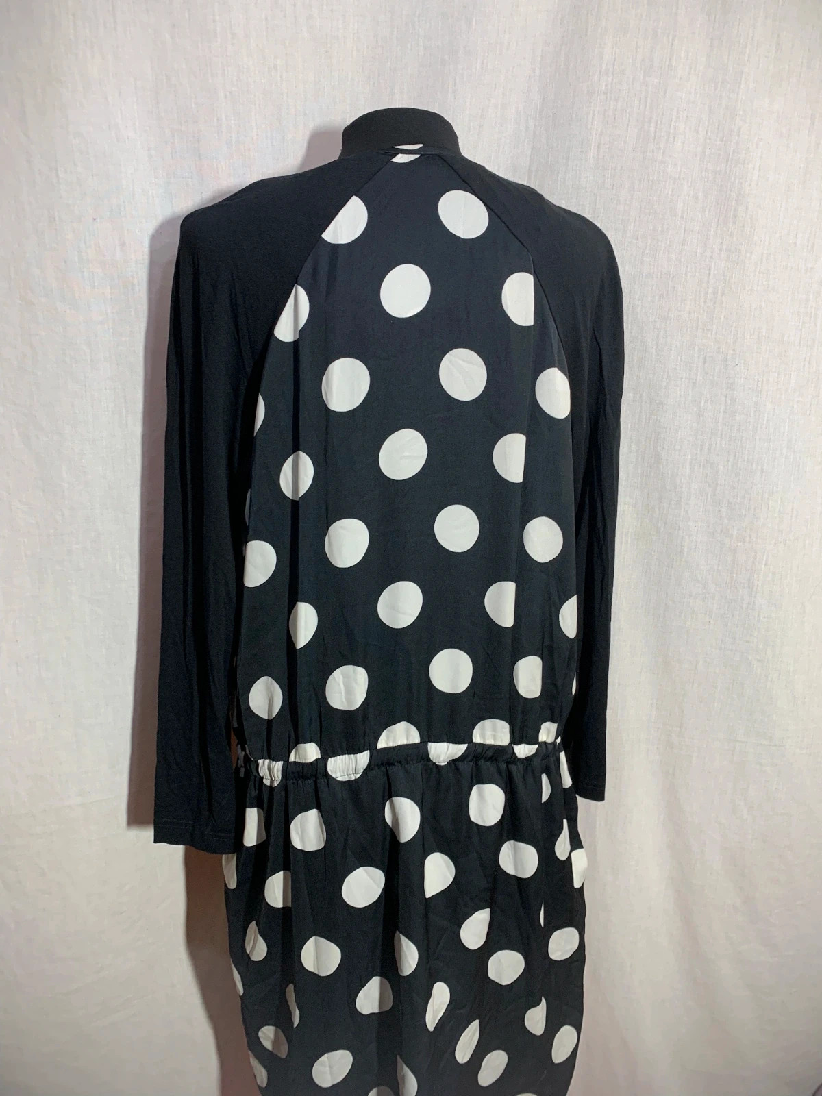 Vestido Negro de Lunares Manga Larga | Black Polka Dot Long Sleeve Dress | Paul Brial – Paul Brial – taille L / 40 / 12 5