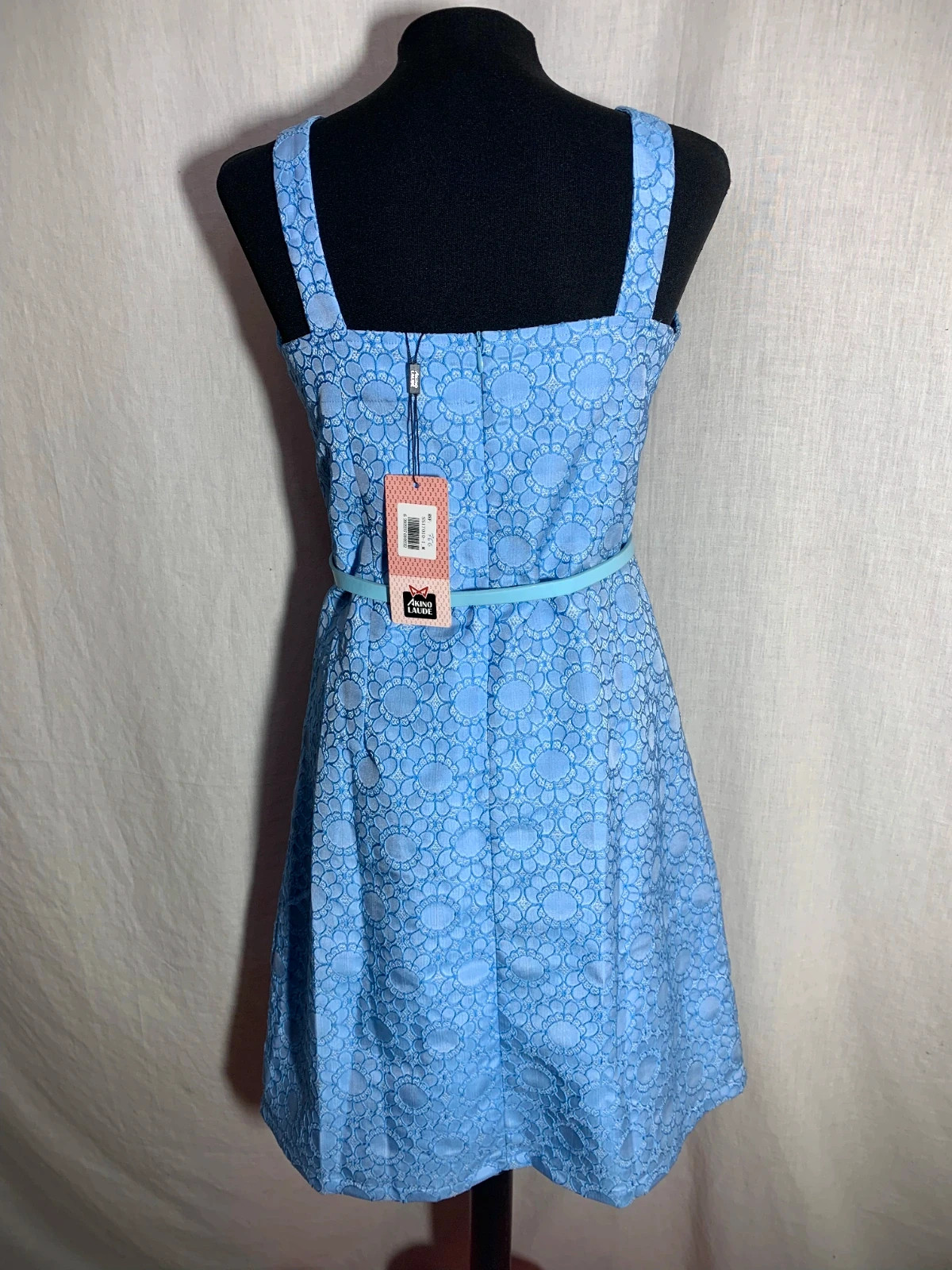 Vestido Azul Claro de Tirantes con Cinturón | Light Blue Sleeveless Dress with Belt | akino laude – AKINO LAUDE – taille M / 38 / 10 3