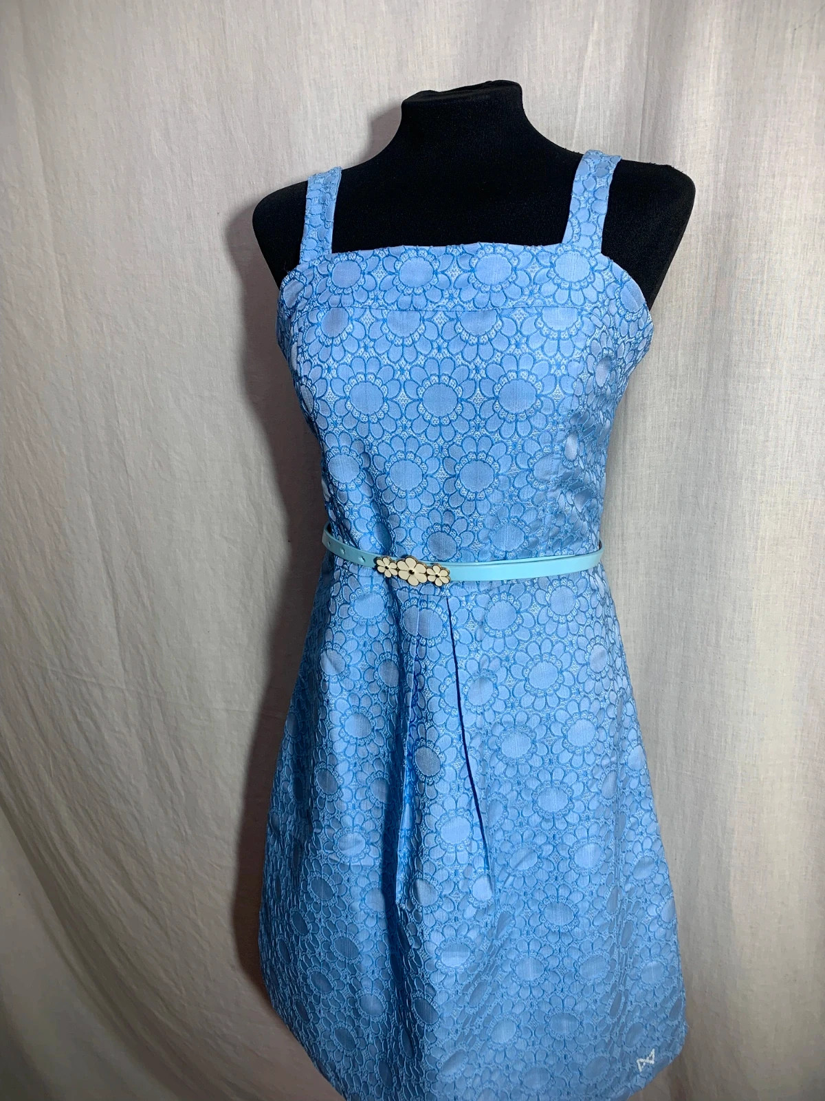 Vestido Azul Claro de Tirantes con Cinturón | Light Blue Sleeveless Dress with Belt | akino laude – AKINO LAUDE – taille M / 38 / 10 4