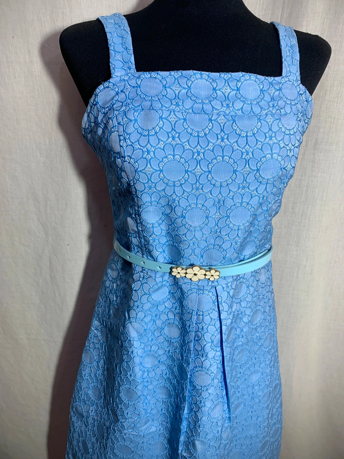 Vestido Azul Claro de Tirantes con Cinturón | Light Blue Sleeveless Dress with Belt | akino laude – AKINO LAUDE – taille M / 38 / 10 5