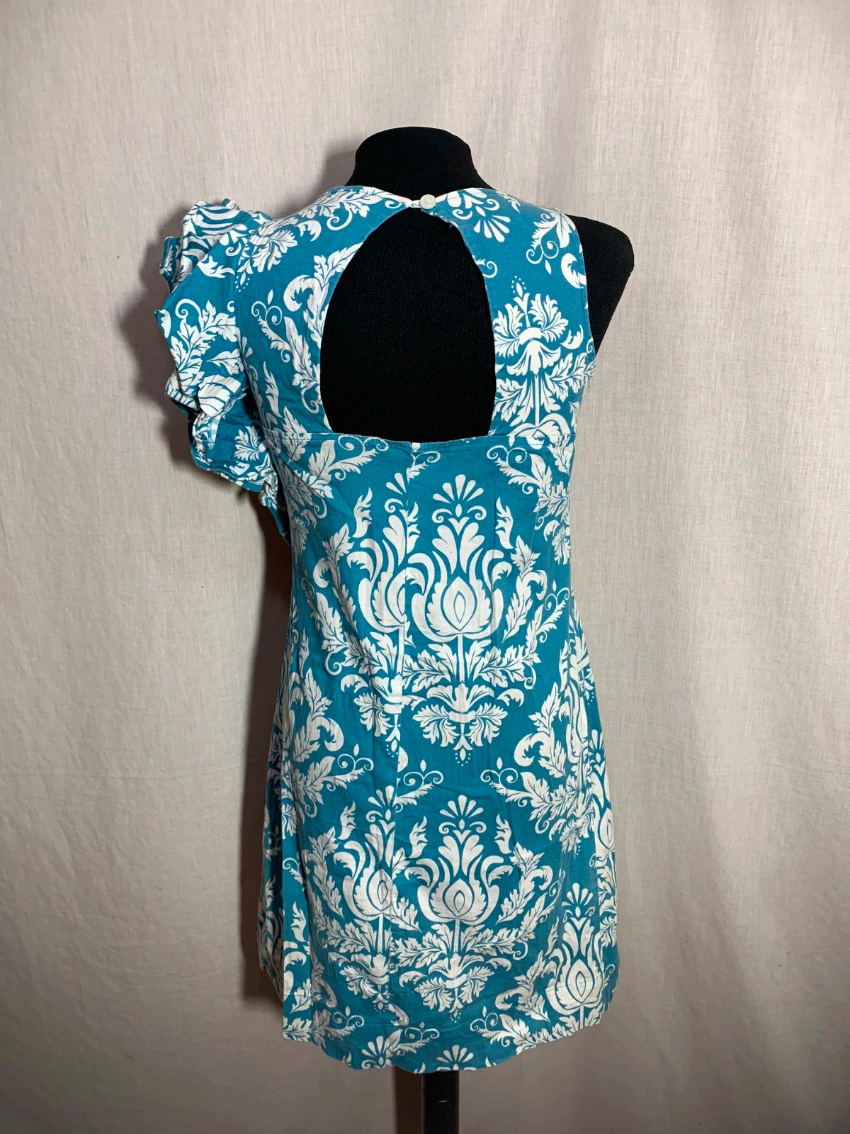 Vestido Estampado Azul Asimétrico | Blue Asymmetric Print Dress | Almatrichi – Almatrichi – taille S / 36 / 8 2