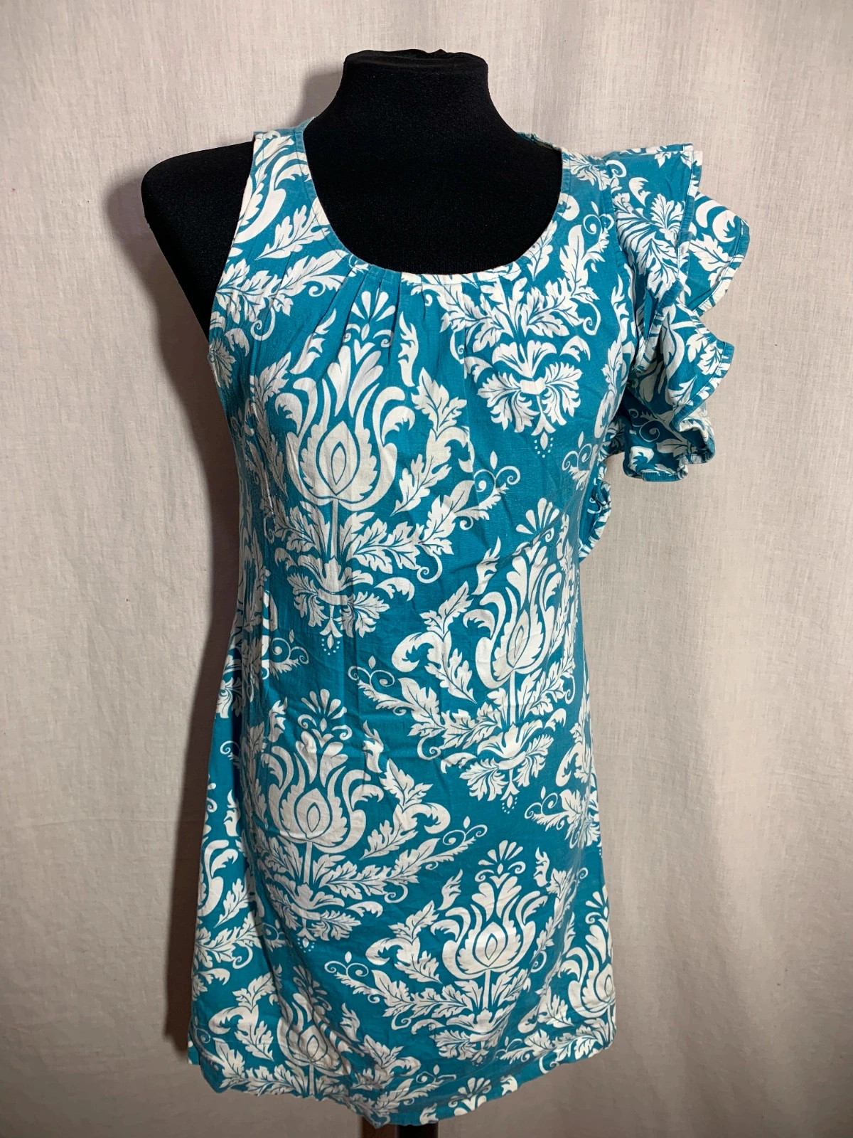 Vestido Estampado Azul Asimétrico | Blue Asymmetric Print Dress | Almatrichi – Almatrichi – taille S / 36 / 8 5