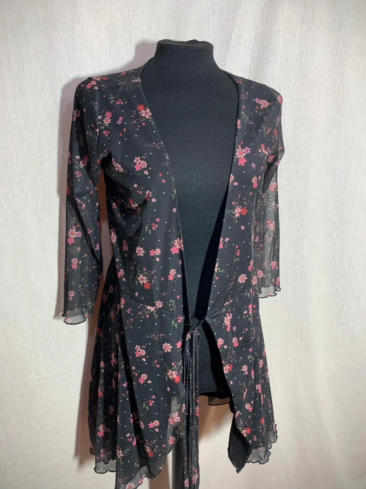 Kimono Negro Estampado Floral | Black Floral Kimono | Stradivarius – Stradivarius – taille S / 36 / 8 4