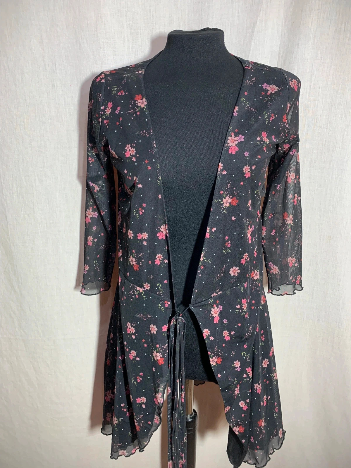 Kimono Negro Estampado Floral | Black Floral Kimono | Stradivarius – Stradivarius – taille S / 36 / 8 3