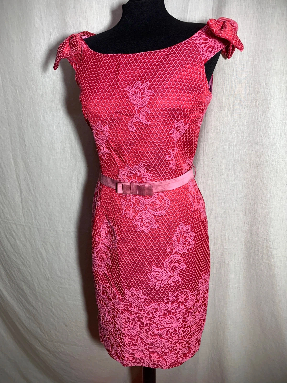 Vestido Rosa Bordado con Cinturón | Pink Embroidered Dress with Belt | el armario de la lulú – el Armario de Lulú – taille M / 38 / 10 5