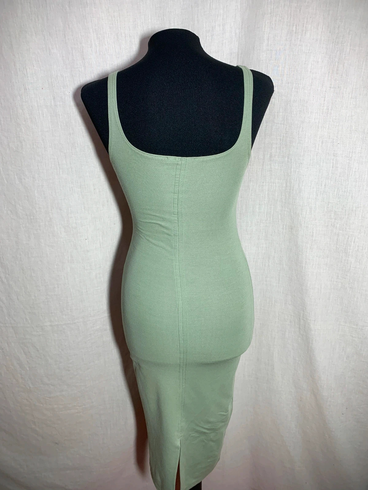 Vestido Ajustado Largo Verde Claro | Light Green Fitted Long Dress | Zara – Zara – taille S / 36 / 8 3
