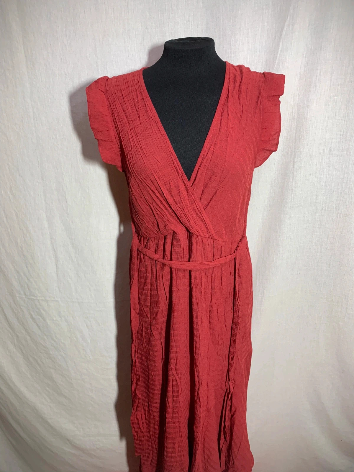 Vestido Largo Rojo con Escote en Pico | Long Red V-Neck Dress | Shein – Shein – taille XL / 42 / 14 3