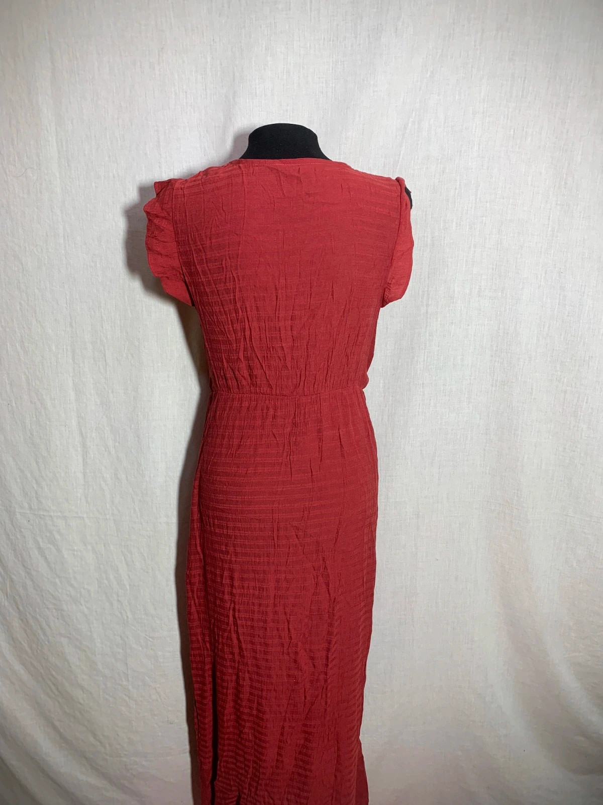 Vestido Largo Rojo con Escote en Pico | Long Red V-Neck Dress | Shein – Shein – taille XL / 42 / 14 2
