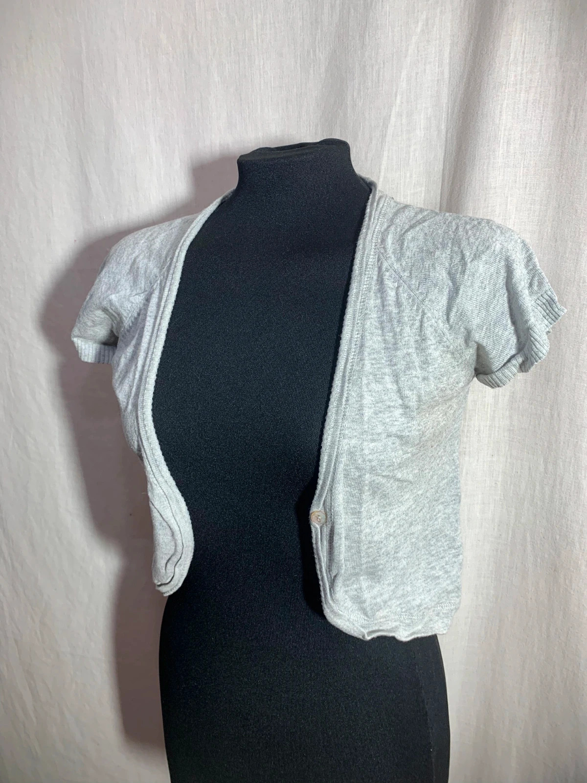 Bolero de Punto Gris Claro | Light Grey Knit Bolero | TRF – TRF Denim – taille L / 40 / 12 3