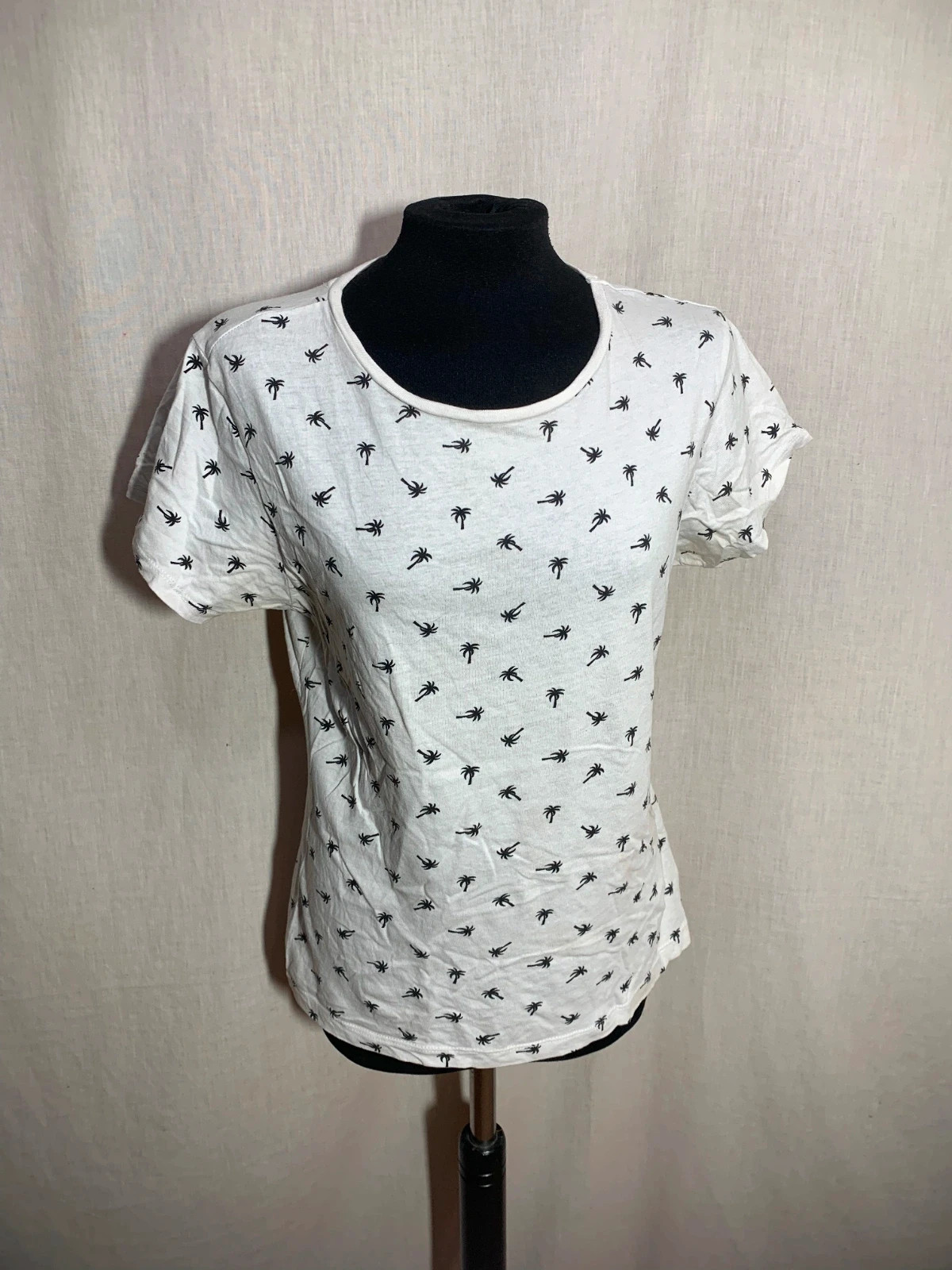 Camiseta Palma Blanco y Negro | Black & White Palm Tee T-Shirt | Primark – Primark – taille XXL / 44 / 16 3