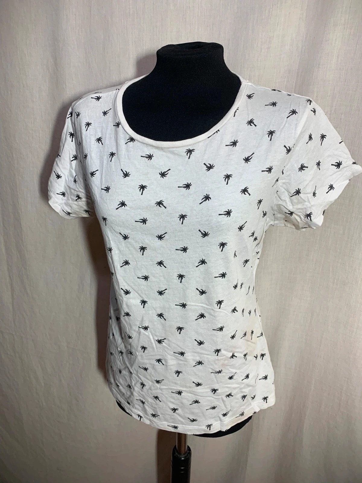 Camiseta Palma Blanco y Negro | Black & White Palm Tee T-Shirt | Primark – Primark – taille XXL / 44 / 16 4