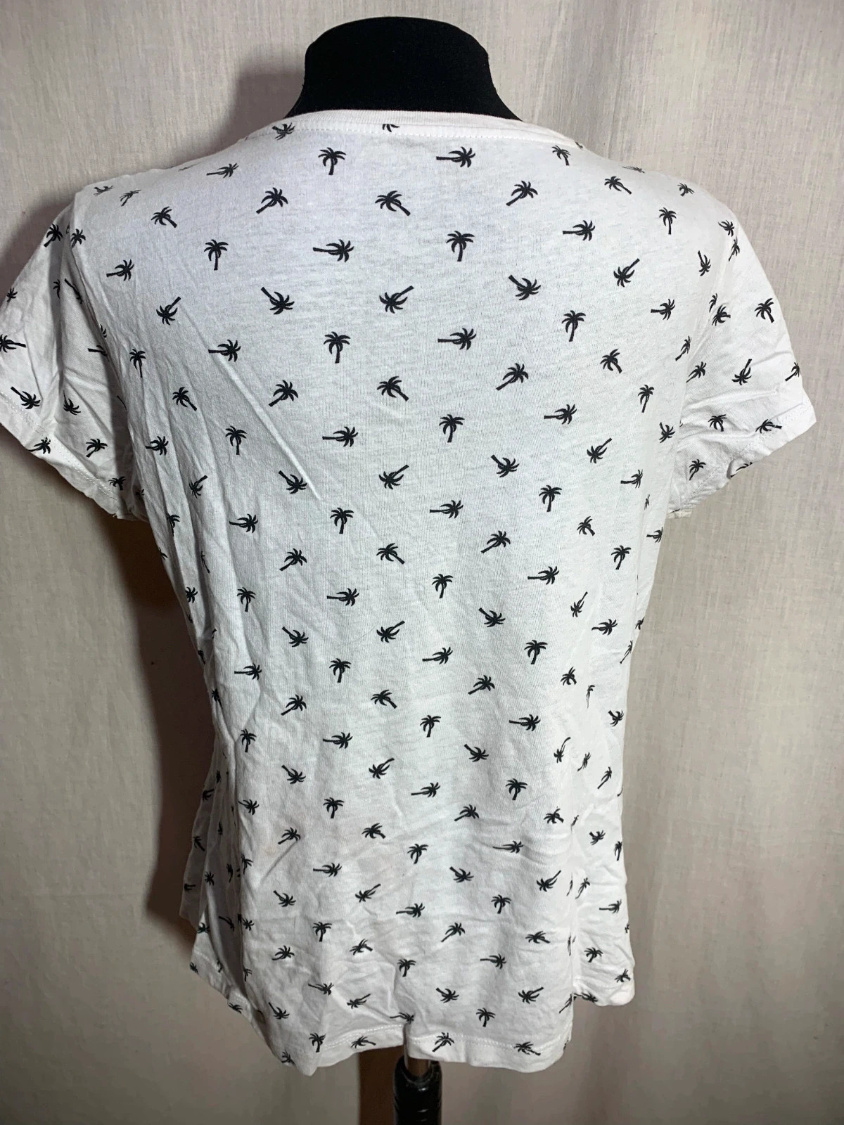 Camiseta Palma Blanco y Negro | Black & White Palm Tee T-Shirt | Primark – Primark – taille XXL / 44 / 16 5