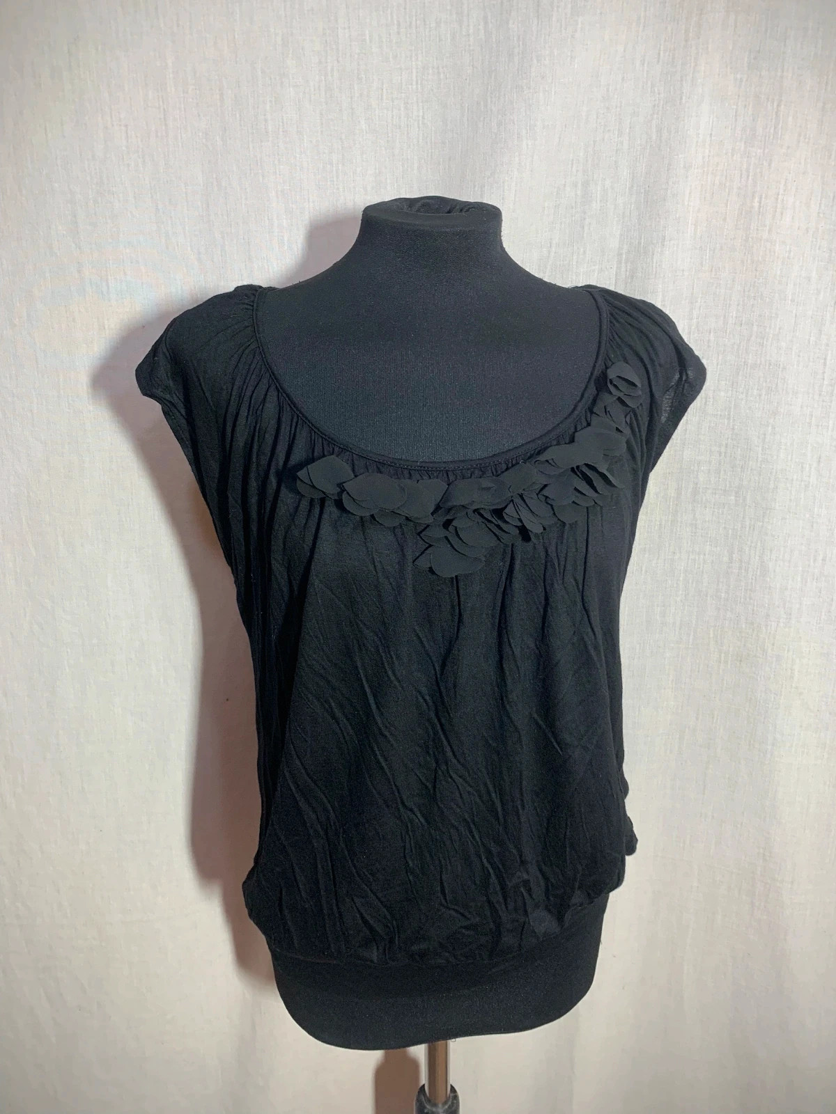Camiseta sin Mangas Negra | Black Sleeveless T-Shirt – H&M – taille S / 36 / 8 3